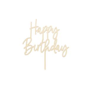 Opakowanie Topper drewniany Happy Birthday 16,5cm