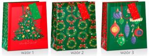 Opakowanie Torba prezentowa Boże Narodzenie 33x10x45cm MIX