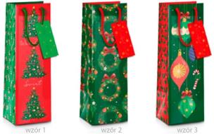 Opakowanie Torba prezentowa Boże Narodzenie B 11x11x36cm MIX