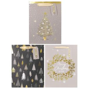 Opakowanie Torba prezentowa Święta 18x23x10cm mix STRIGO