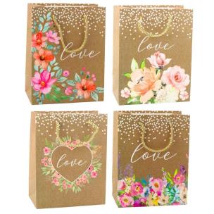 Opakowanie Torba prezentowa z napisem Love 23x18x10,5 cm MIX