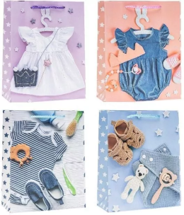 Opakowanie Torebka dziecięce brokat 26x32x10cm mix ROZETTE