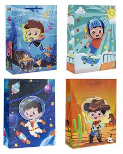 Opakowanie Torebka dziecięce hot-stamp 26x32x10cm mix ROZETTE 12 szt