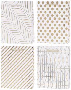 Opakowanie Torebka Lux 18x23x8cm hot-stamp mix ROZETTE 12 szt