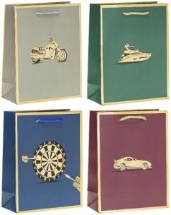 Opakowanie Torebka Lux 30x42x12cm hot-stamp męski mix ROZETTE