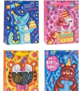 Opakowanie Torebka ozdobna 18x23x8cm dziecięce mix ROZETTE