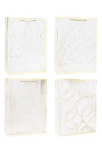 Opakowanie Torebka ozdobna 18x23x8cm hot-stamp mix ROZETTE