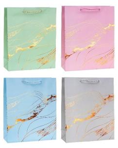 Opakowanie Torebka ozdobna 18x23x8cm hot-stamp mix ROZETTE