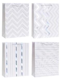 Opakowanie Torebka ozdobna 18x23x8cm hot-stamp mix ROZETTE