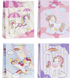 Opakowanie Torebka ozdobna 18x23x8cm hot-stamp mix ROZETTE