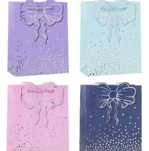 Opakowanie Torebka ozdobna 18x24x8cm hot-stamp mix ROZETTE