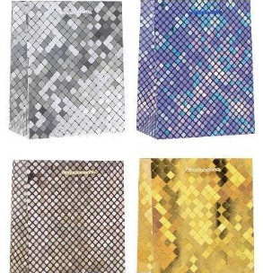 Opakowanie Torebka ozdobna 18x24x8cm hot-stamp mix ROZETTE