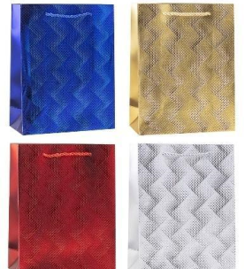 Opakowanie Torebka ozdobna 18x24x8cm hot-stamp mix ROZETTE