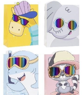 Opakowanie Torebka ozdobna 18x24x8cm hot-stamp mix ROZETTE