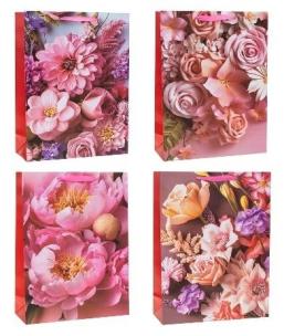 Opakowanie Torebka ozdobna 26x32x10cm brokat mix ROZETTE