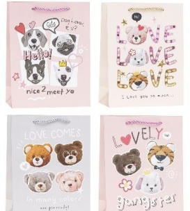 Opakowanie Torebka ozdobna 26x32x10cm dziecięce mix ROZETTE