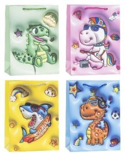 Opakowanie Torebka ozdobna 26x32x10cm dziecięce mix ROZETTE