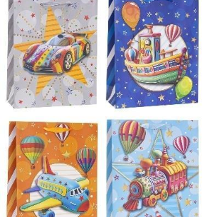 Opakowanie Torebka ozdobna 26x32x10cm dziecięce mix ROZETTE