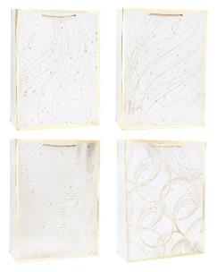 Opakowanie Torebka ozdobna 26x32x10cm hot-stamp mix ROZETTE