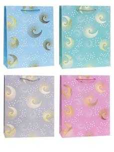 Opakowanie Torebka ozdobna 26x32x10cm hot-stamp mix ROZETTE