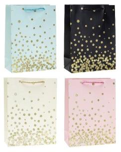 Opakowanie Torebka ozdobna 26x32x10cm hot-stamp mix ROZETTE