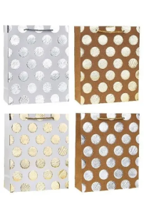 Opakowanie Torebka ozdobna 26x32x10cm hot-stamp mix ROZETTE