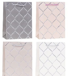 Opakowanie Torebka ozdobna 26x32x10cm hot-stamp mix ROZETTE