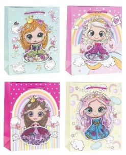 Opakowanie Torebka ozdobna 26x32x10cm hot-stamp mix ROZETTE