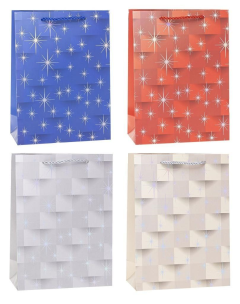 Opakowanie Torebka ozdobna 26x32x10cm hot-stamp mix ROZETTE