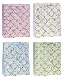 Opakowanie Torebka ozdobna 26x32x10cm hot-stamp mix ROZETTE 12 szt