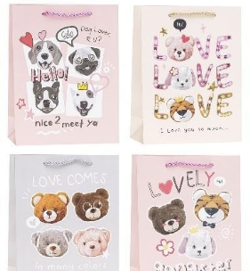 Opakowanie Torebka ozdobna 31x40x12cm dziecięce mix ROZETTE