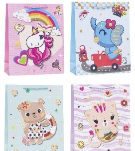 Opakowanie Torebka ozdobna 31x42x12cm dziecięce mix ROZETTE