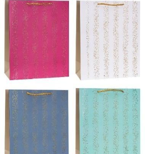 Opakowanie Torebka ozdobna 31x42x12cm hot-stamp mix ROZETTE