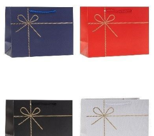 Opakowanie Torebka ozdobna 32x26x10cm hot-stamp mix ROZETTE