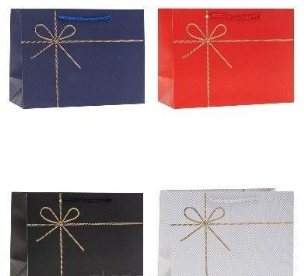 Opakowanie Torebka ozdobna 40x31x12cm hot-stamp mix ROZETTE