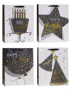 Opakowanie Torebka ozdobna brokat 18x23x8cm mix ROZETTE