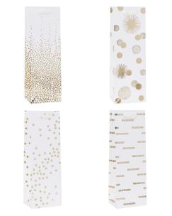 Opakowanie Torebka ozdobna na butelkę 12x35x9cm mix ROZETTE