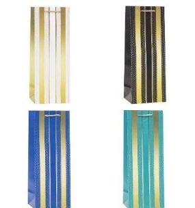 Opakowanie Torebka ozdobna na butelkę 12x36x9cm mix ROZETTE
