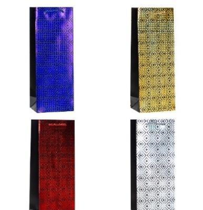 Opakowanie Torebka ozdobna na butelkę 12x36x9cm mix ROZETTE