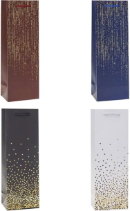 Opakowanie Torebka ozdobna na butelkę 12x36x9cm mix ROZETTE