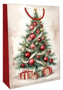 Opakowanie Torebka ozdobna Święta BN Choinka czerwona duża