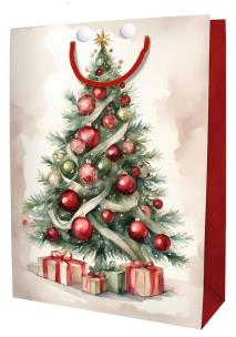 Opakowanie Torebka ozdobna Święta BN Choinka czerwona mała