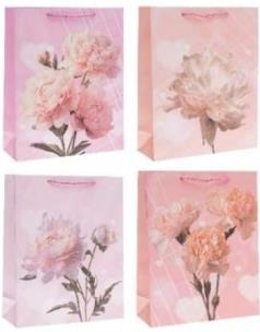 Opakowanie Torebka prezentowa 31x40x12cm Kwiaty MIX