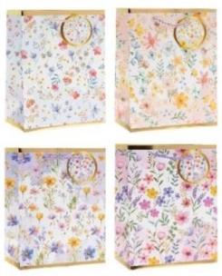 Opakowanie Torebka prezentowa 31x40x12cm Kwiaty MIX
