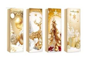 Opakowanie Torebka prezentowa butelka Boże Narodzenie mix