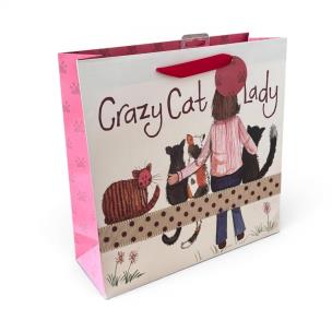 Opakowanie Torebka prezentowa duża - Crazy Cat Lady Kociara