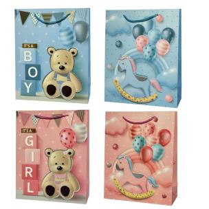 Opakowanie Torebka prezentowa dziecięca L Boy Girl mix