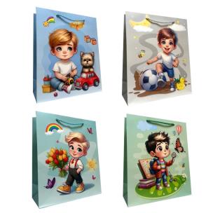 Opakowanie Torebka prezentowa dziecięca M chłopiec mix