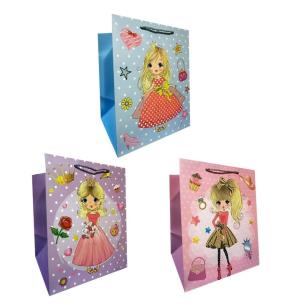 Opakowanie Torebka prezentowa dziecięca M szerokie dno mix