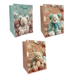 Opakowanie Torebka prezentowa dziecięca M szerokie dno mix